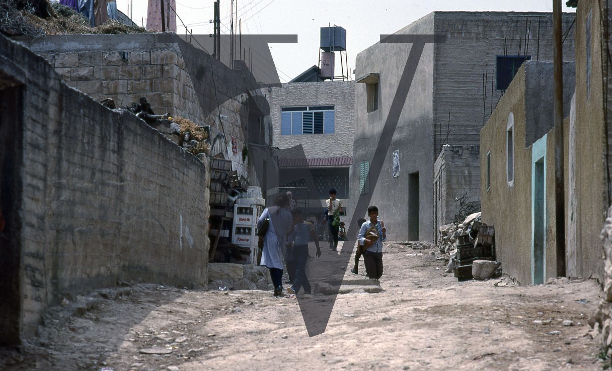 West Bank, street scene, children playing.