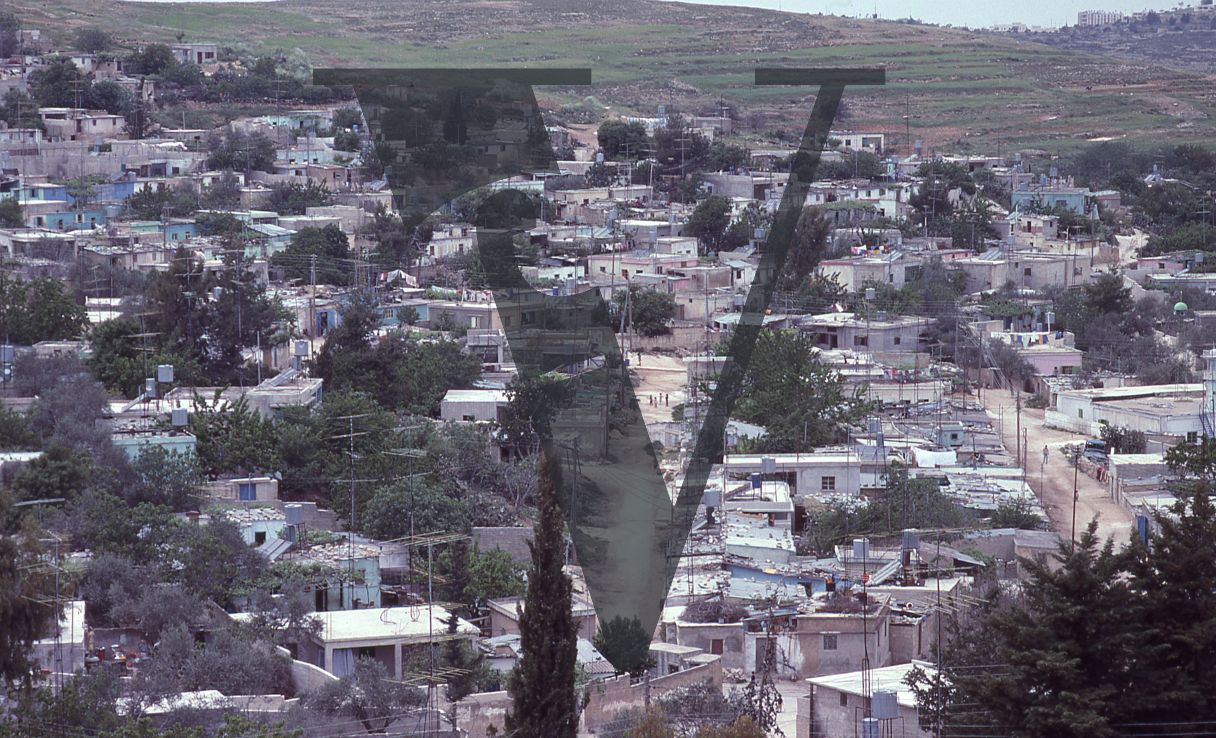 West Bank, village, high shot.