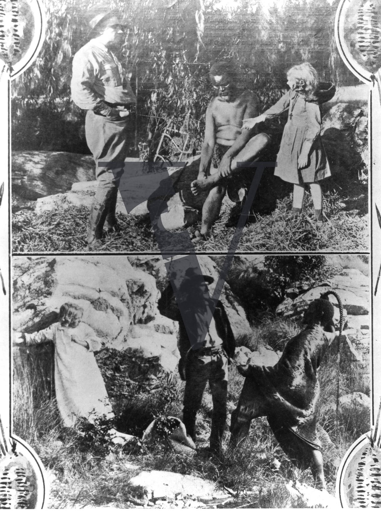 South Africa, ‘A Zulu’s Devotion’, silent film, production still, Lorimer Johnston.
