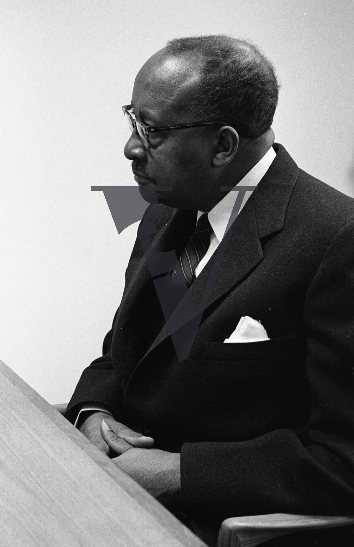 Elmer Anderson Carter, portrait, State Commission Against Discrimination, looking forward.