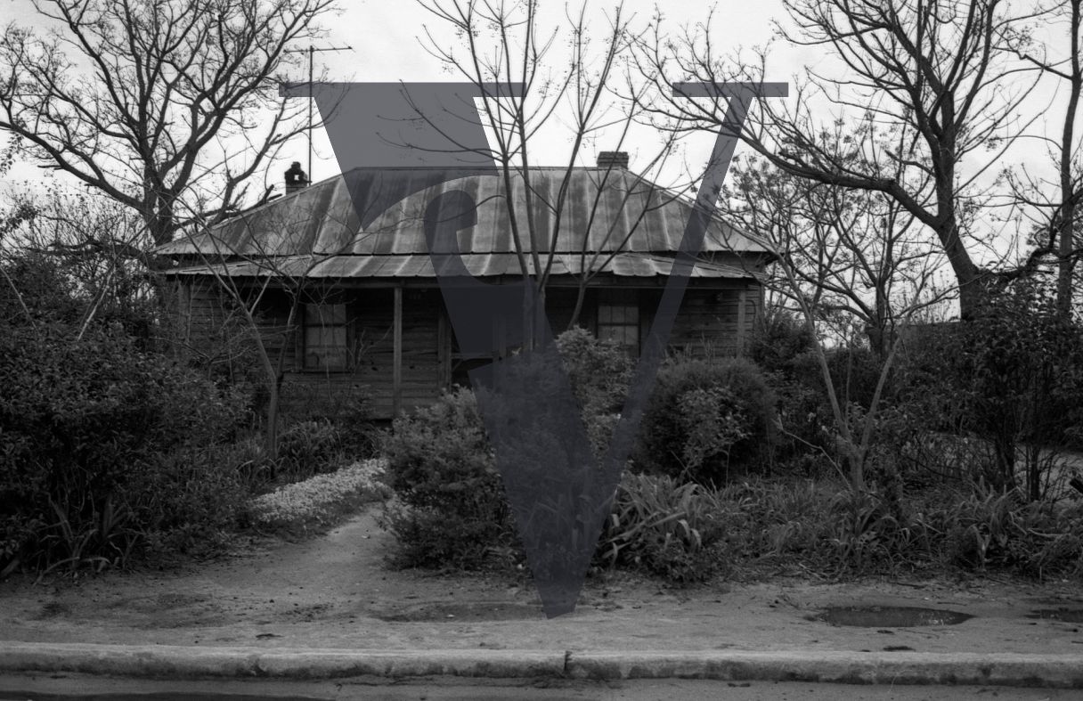 Mayesville, Sumter County, South Carolina, street scene, abandoned wooden house.