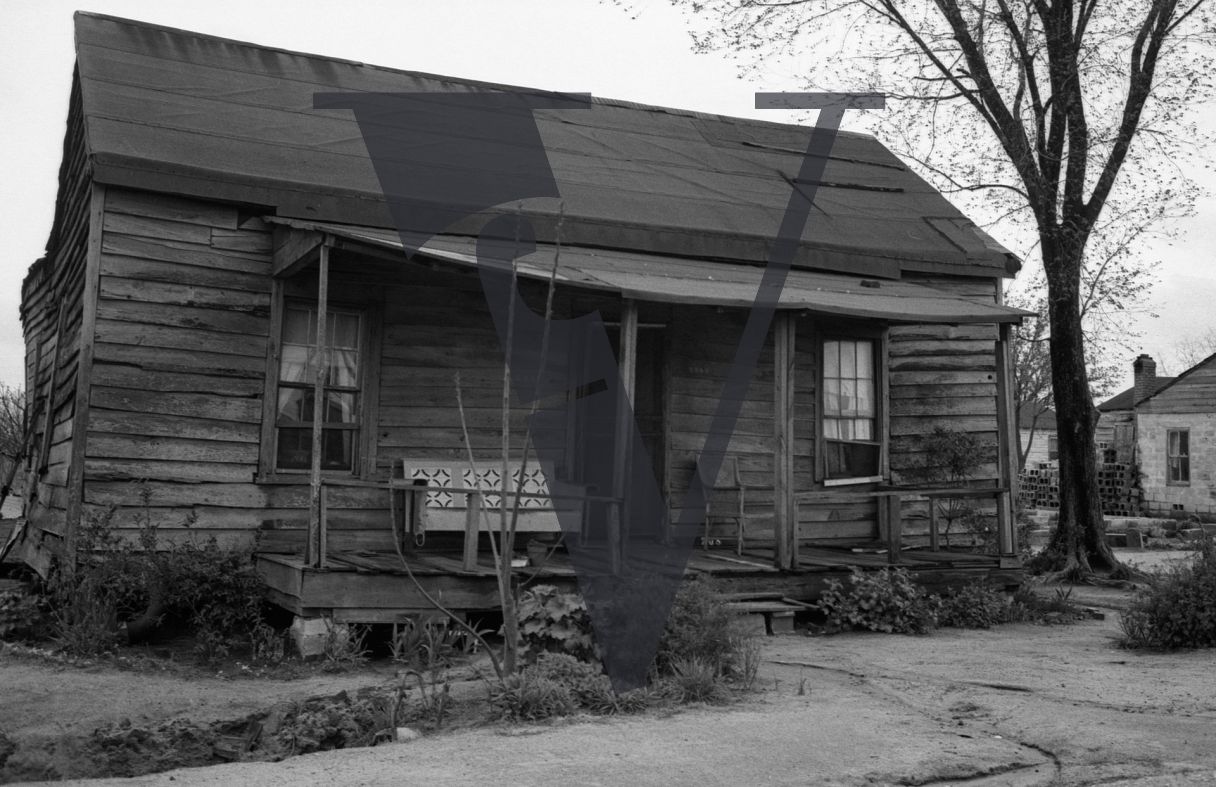 Mayesville, Sumter County, South Carolina, run-down wooden house.